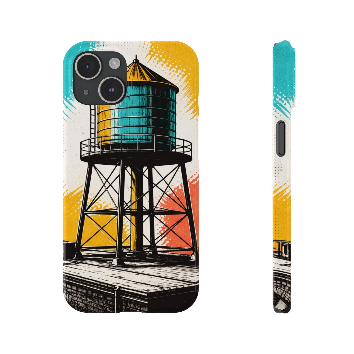 Slim Phone Case - New York Rooftop Water Tower