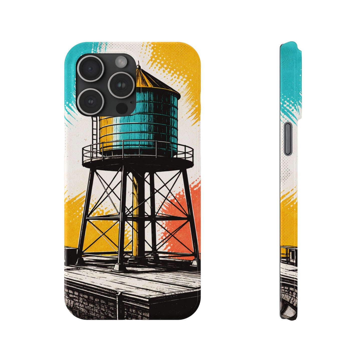 Slim Phone Case - New York Rooftop Water Tower