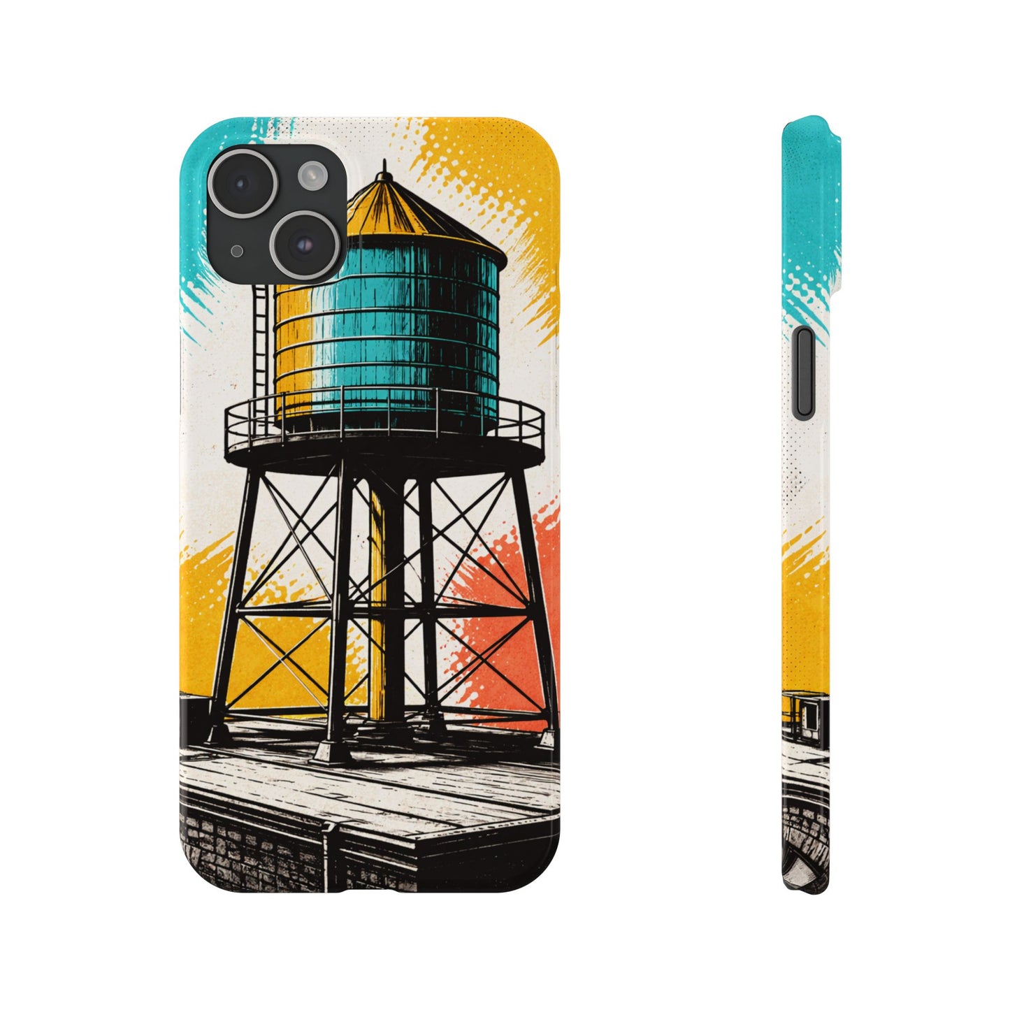 Slim Phone Case - New York Rooftop Water Tower